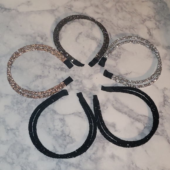 5pc stone incrusted headbands - Picture 3 of 5